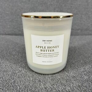 DW Home Apple Honey Butter Candle 9oz White Gold Scented Hand Poured New DTD5016